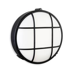 Lewis Circular IP44 Outdoor LED Black Wall Light 3846BK