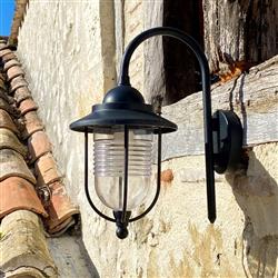 Oregon Swan Neck Outdoor Wall Light 4909BK