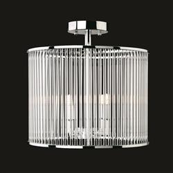 Rialto Circular Glass Rod Semi-Flush 7627CH