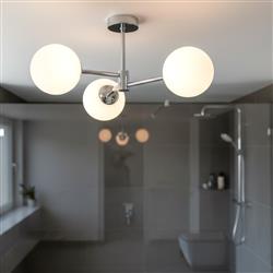 Splash IP44 3-Light Semi-Flush Ceiling Fitting 6871CH