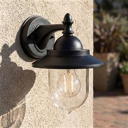Stanley IP44 Black Outdoor Wall Light 6800BK