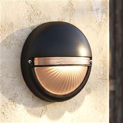 Streamline Classic Large Round Eyelid Bulkhead Light 5208BK