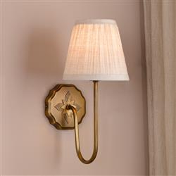 Adyara Light Antique Bronze With Linen Pleated Shade Wall Light ADY0763-DID2629