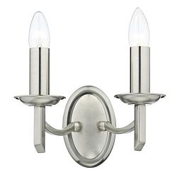 Ambassador Two Light Wall Light Satin Chrome AMB0946