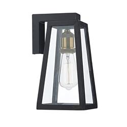 Duval IP43 Single Outdoor Wall Light Black Finish DUV1522