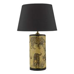 Eliza Black And Gold Leopard Table Lamp ELI4235+SAF1422