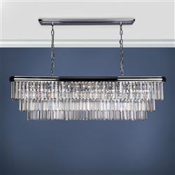 Eulalia 10 Light Polished Chrome And Clear Crystal Linear Pendant EUL2350