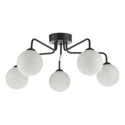 Feya Opal Glass 5 Light Semi-Flush Ceiling Fitting