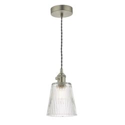 Hadano Tapered Ribbed Glass Pendant Fitting