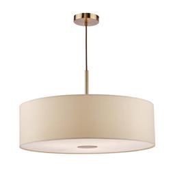 Isla 3 Light Antique Bronze And 600MM Drum Shade Pendant
