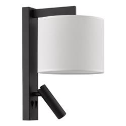 Itala Ivory Drum Shade Reading Arm Wall Light