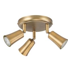 Jedrek Aged Brass 3 Light Round Adjustable Spotlight JED7642