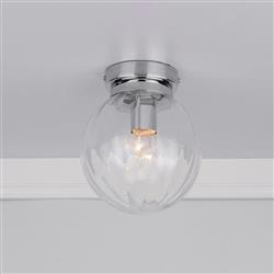 Kavi IP44 Rated Polished Chrome Bathroom Ceiling Light KAV0150