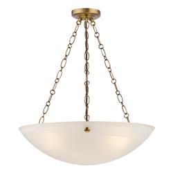 Keita 3 Light Antique Bronze And Alabaster Glass Pendant KEI0363