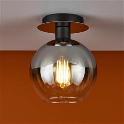Lycia Small Ombre Glass Semi-Flush Ceiling Fitting 