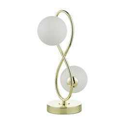 Lysandra 2 Light Glass Globe Looped Table Lamp