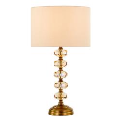 Oleana Ivory Shade And Cut Glass Table Lamp