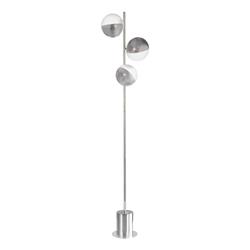 Spiral 3 Light Polished Chrome And Smoked Clear Ribbed Glass Floor Lamp SPI5550-19