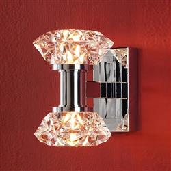 Tiana Polished Chrome And Crystal Effect Dual Wall Light TIA0950