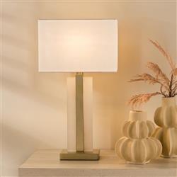 Tokori Brushed Gold And Alabaster Table Lamp TOK4234