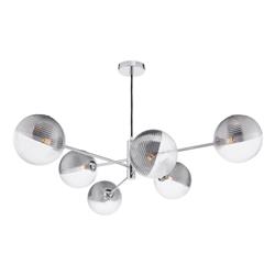 Vignette Six Light Large Globe Glass Pendant Fitting