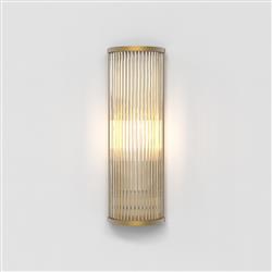 Avignon 375mm Clear Glass Rods Single Rounded Wall Light