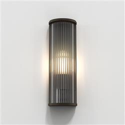 Avignon 375mm Clear Glass Rods Single Rounded Wall Light