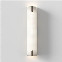 Elba 600 Fabric Shade And Bronze Clip Double Wall Light