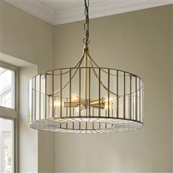 Antalya 5-Light Antique Solid Brass Pendant 122555