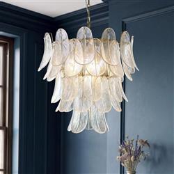 Autumn 4-Light Aged Brass and Clear Glass Pendant 121771