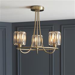 Berenice 3 Light Semi-Flush Fitting