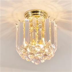 Brass 2 Light Semi Flush Ceiling Light