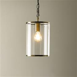 Hebden Single Antique Brass Lantern Pendant 120525