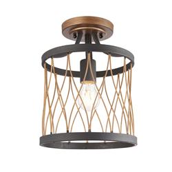 Heston Semi Flush Ceiling Light 61497