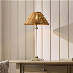 Jericho Table Lamp with Rattan Shade