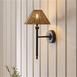 Jericho Wall Light with Rattan Shade