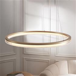 Lansina Brushed Gold Finish LED Hoop Pendant 120549