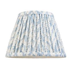 Leaf 200mm Tapered Leaf Printed Faux Linen Pleated Lampshade