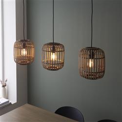 Mathias Matt Black Triple Bar Pendant