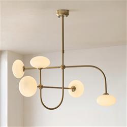 Ottowa 5-Light Brushed Aged Brass Pendant 122758