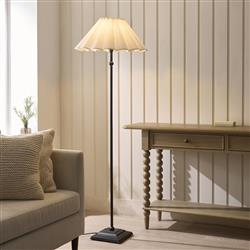 Sylvie Floor Lamp with White Cotton Shade
