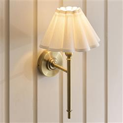 Sylvie Wall Light with White Cotton Shade
