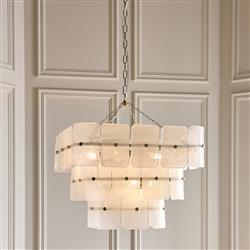 Venice Three Tier 10-Light Aged Brass Pendant