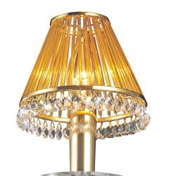 Crystal Rod French Gold/Amber Crystal Clip-On Shade IL30500
