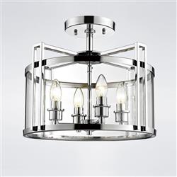 Eaton 4 Light Semi Flush Ceiling Fitting