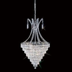 Kanya Polished Chrome Crystal Pendant Light IL30019