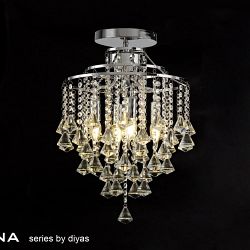 Inina Tiered Crystal Semi Flush Light