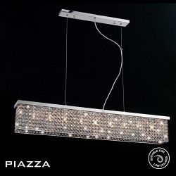 Piazza 9 Lamp Crystal Bar Pendant IL30434