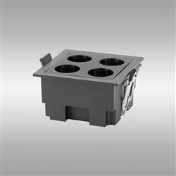 Blau LED 10 Watt 3000K 4 Light Square Recessed Downlight