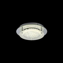 Crystal LED Mirror Chrome Small Rounded Flush Fitting M5090
